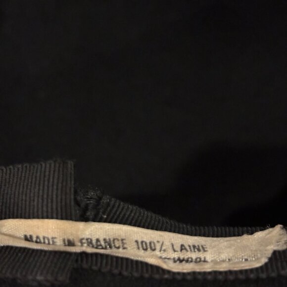 Vintage Black Wool Hat – Made in France - Picture 2 of 3